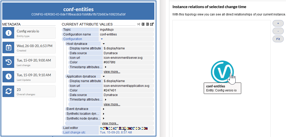 Versio.io generic REST API content instance overview