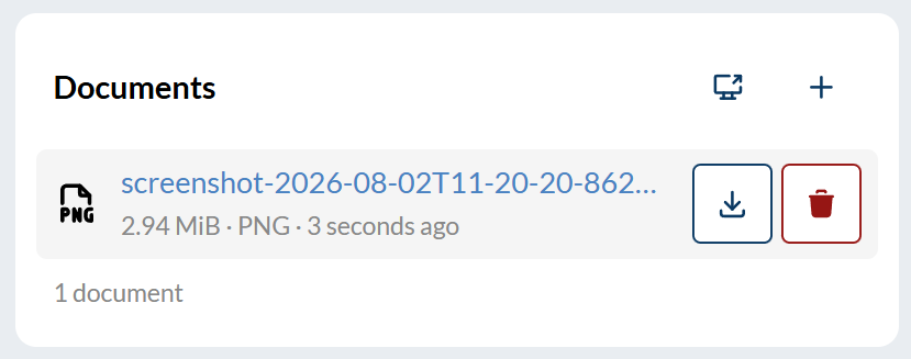 Ticket documents (files)