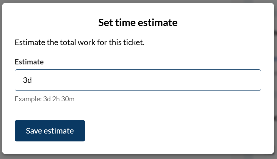 Estimation of the effort involved in processing the ticket